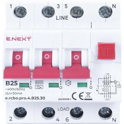 Proudový chránič Enext 400 V IP20 25 A