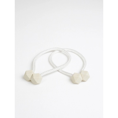 MKLuzkoviny.cz Magnetická spona na závěsy Regina (2ks) - bílá – Zboží Dáma