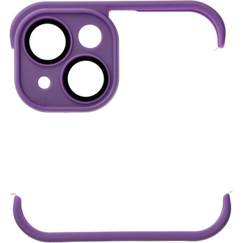 Pouzdro AppleMix Bumper / mini rámeček pro Apple iPhone 14 + tvrzené sklo na čočky kamery - silikonové - černé