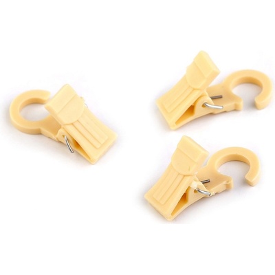 Prima-obchod Žabky na záclony s háčkem krémová 10ks – Sleviste.cz