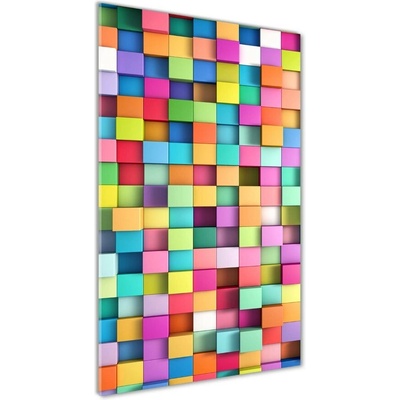 Vertikálny fotoobraz na skle Abstrakcie štvorca 50x100 cm