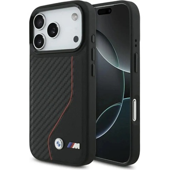 BMW M Carbon Line & Logo MagSafe Case за iPhone 17 Pro - червен