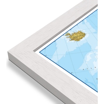Maps International Evropa - nástěnná politická mapa 140 x 100 cm Varianta: mapa v dřevěném rámu, Provedení: Pegi bílý