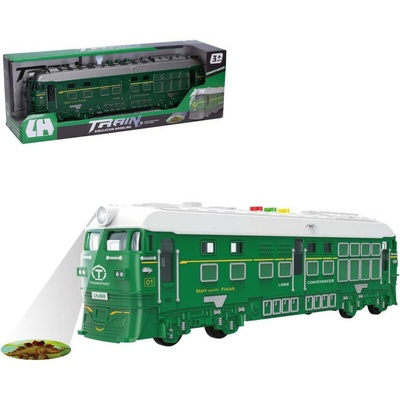 Wiky Vehicles Vlak na setrvačník s efekty a projekcí zelený 33 cm – Zboží Dáma