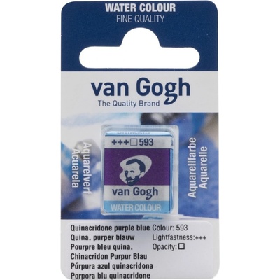 Van Gogh Akvarelová barva v půlpánvičce 593 Quinacridone Purple Blue
