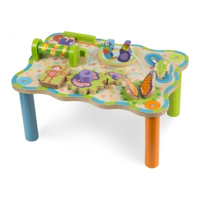 Melissa & Doug - Дървена маса с активности - Джунгла (40122)