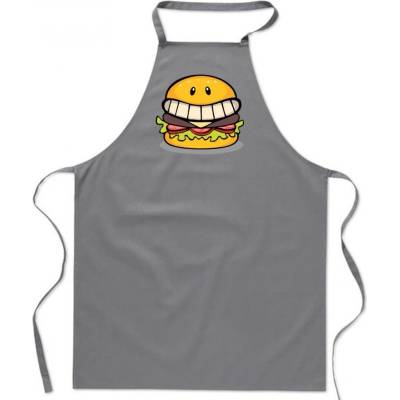 Povidlo.cz Zástěra Hamburger Šedá