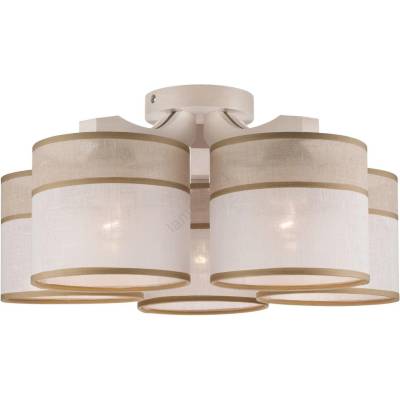 LAMKUR Плафониера ANDREA 5xE27/60W/230V бук, приспособена за таван (LA27326)
