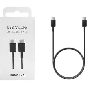 Samsung Оригинален кабел Samsung EP-DA705BBE USB-C към USB-C (3A, 1m) - Черен