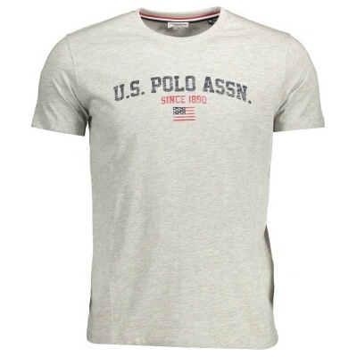 stylové pánské tričko s krátkým rukávem U.S. POLO Grey