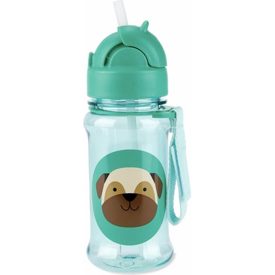 SKIP HOP Zoo tritan Fľaša so slamkou 355ml Mopslík 12m+