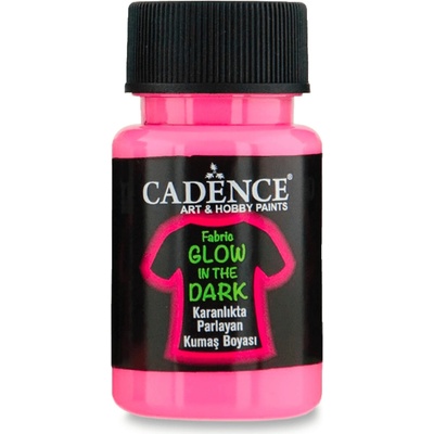 Cadence Barva na textil svítící ve tmě 50 ml růžová