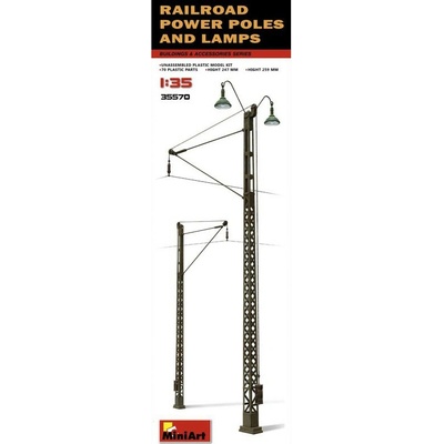 MiniArt Railroad Power Poles & Lamps 1 35