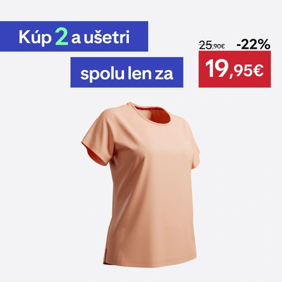 KIPRUN Dámske bežecké tričko Run 500 Dry priedušné oranžové