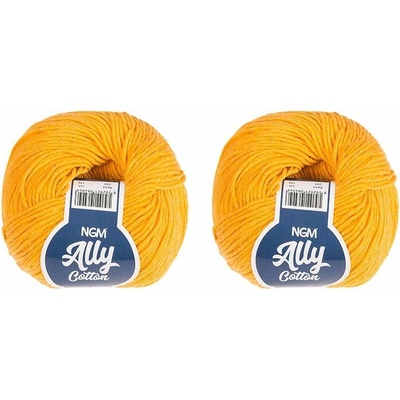 Bellatex SET 2ks Příze ALLY cotton 50g / 140 m Žlutá