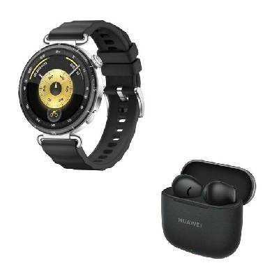 Смарт часовник Huawei Watch GT 6 Black в комплект със слушалки Huawei FreeBuds SE 3 Black, 41mm, 1.32" (3.35cm) AMOLED дисплей, Bluetooth, магнитометър, барометър, IP69 водоустойчивост, до 7 дни живот на батерията, над 100 спортни режима, черен