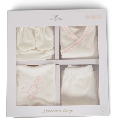 Cangaroo К-кт за изписване Welcome Аngel 5 части бял/розов