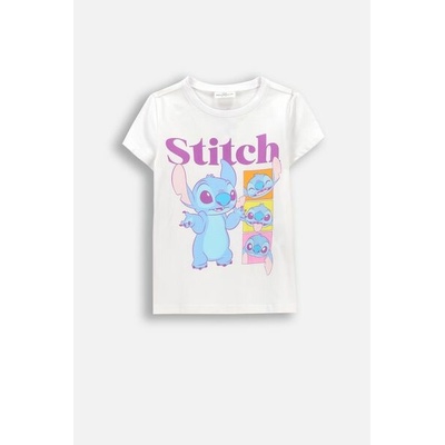 COCCODRILLO Tričko s krátkým rukávem bílý s potiskem Stitche licence LILO A STITCH