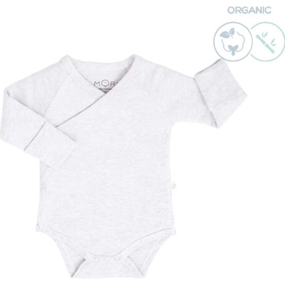 Mori kimono body z organickej bavlny a bambusu sivé
