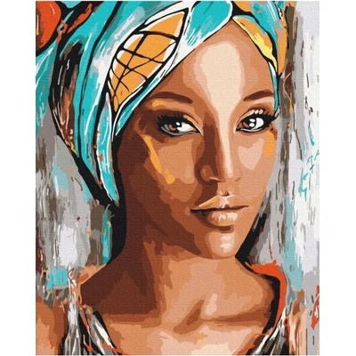 Art&Hobby Malování podle čísel AFRICAN WOMAN na rámu 40 x 50 cm