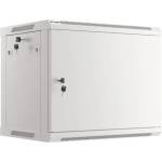 Lanberg Комуникационен шкаф, Lanberg rack cabinet 19" wall-mount 9U/600x450 for self-assembly with metal door grey (flat pack) (WF01-6409-00S) - megamag