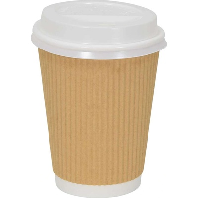 vidaXL Хартиени капаци за чаши за кафе Ø90 mm 12oz и 16oz 1000 бр (4102804)