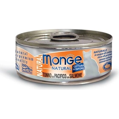 MONGE Natural Cat tuniak s lososom 80 g