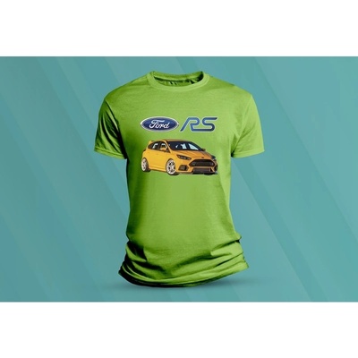 Sandratex dětské bavlněné tričko Ford Focus RS. lime