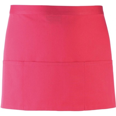 Premier Zástěra Colours PR 155 do pasu s kapsou krátká COT-390155c1899 Růžová