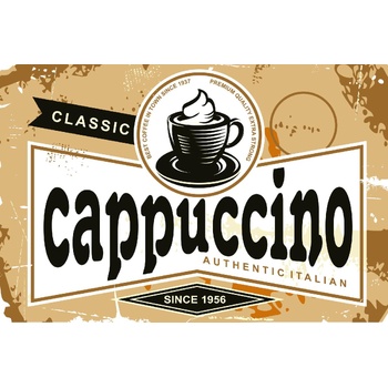 DIMEX ART s. r. o Флизелинов фототапет винтидж плакат на капучино 375 x 250 см