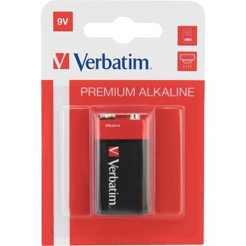 Verbatim ALKALINE BATTERY 9V 1 PACK (HANGCARD) (49924)