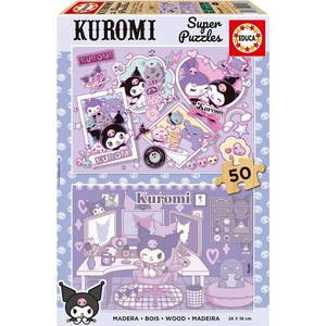 Educa Детски дървен пъзел Educa от 2 x 50 части - Куроми (EDU20508) - baby
