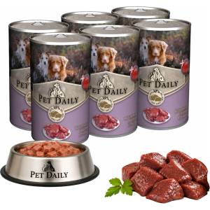 Pet Daily Dog Пълноценна мокра храна за кучета Мултипак, Черен дроб, 6x1240g (42546x6)