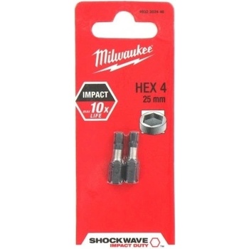 bit Milwaukee skrutkovací Shockwave HEX4 25mm
