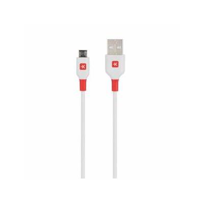 Кабел Skross micro-USB към USB-A 2.0 мъжко, 1.2м, Бял, SKROSS-SKCA0001A-M120CN