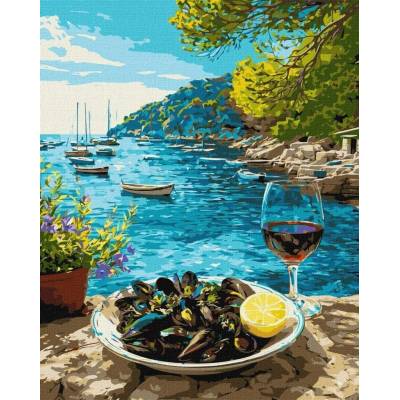 Ideyka Maľovanie podľa čísel Dom pri jazere 40 x 50 cm