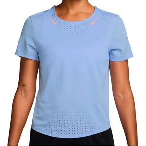 Nike Дамска тениска Nike Women's Aeroswift Dri-Fit ADV Top S/S Running shirt - Aluminum / Atomic Pink - размер XS (916-7763-0111)