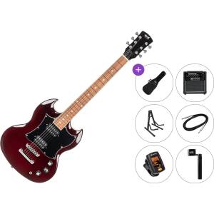 PSD Guitars DCT-100 Premium SET Cherry Red Електрическа китара
