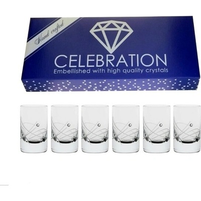 Celebration crystals Poháre na destiláty CRYSTALS MODERN 6 x 30 ml