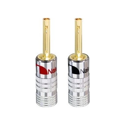 Nakamichi N0534X se zámkem Banánek 4mm na kabel, zlacený barevná varianta Černá