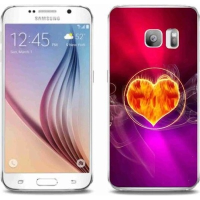 Pouzdro mmCase Gelové Samsung Galaxy S6 Edge - ohnivé srdce – Zbozi.Blesk.cz