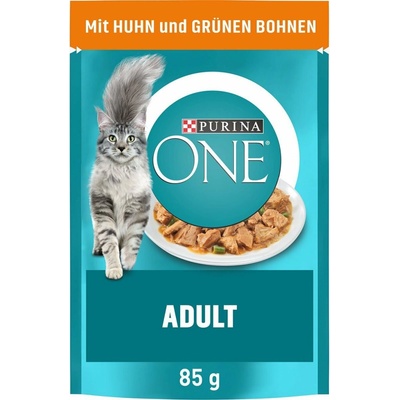 Purina ONE Adult s kuřecím masem a zelenými fazolemi, 24 x 85 g