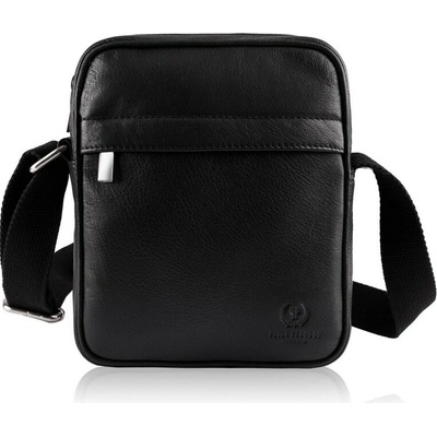 Paolo Peruzzi pánská kožená Crossbody přes rameno černá