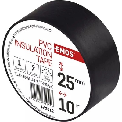 Emos F62512 izolačná páska 25 mm x 10 m PVC čierna