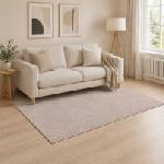 vidaXL Килим IZA Бежово 120 x 170 cm 100% полиестер Нисък косъм (42050187)