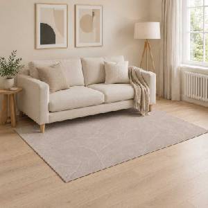 vidaXL Килим IZA Бежово 120 x 170 cm 100% полиестер Нисък косъм (42050187)
