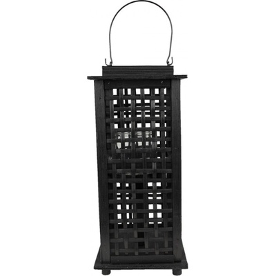 Stojan na čajovou svíčku černý 19*19*43 cm – 19x19x43 cm