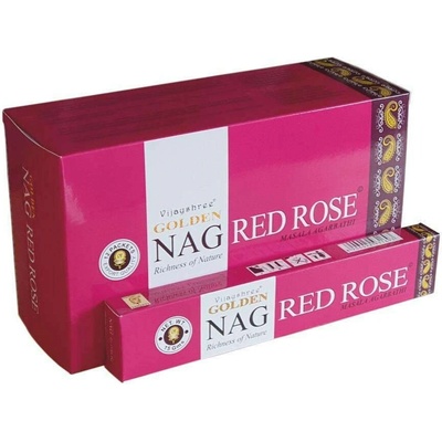 Vijayshree Golden Nag Vonné tyčinky Red Rose 15 ks