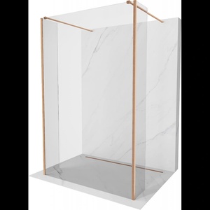 Mexen Kioto свободно стояща душ кабина 130 x 30 x 30 см, прозрачна, четкана мед - 800-130-030-222-65-00-030 (800-130-030-222-65-00-030)