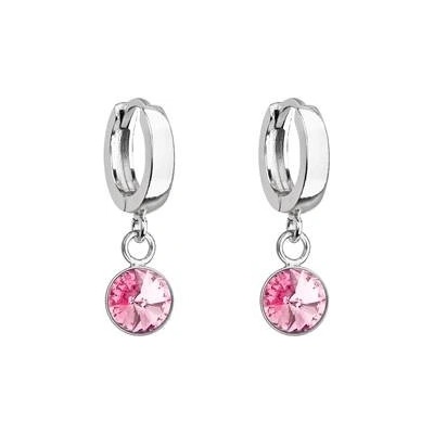 Pavona stříbrné visací s krystalem Crystals from Swarovski® Rose 31300.3